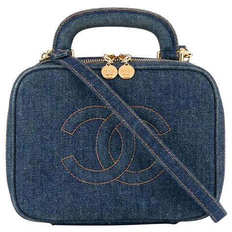 chanel vanity denim bag|used Chanel vanity bags.